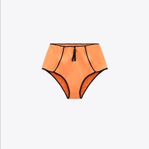 ZARA HIGH-WAIST‎ BIKINI BOTTOMS WITH PIPING DETAIL